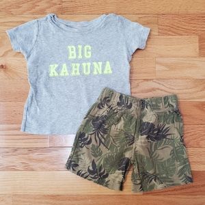 🌊 Carter's "Big Kahuna" Tee & Shorts 18M | 2pc